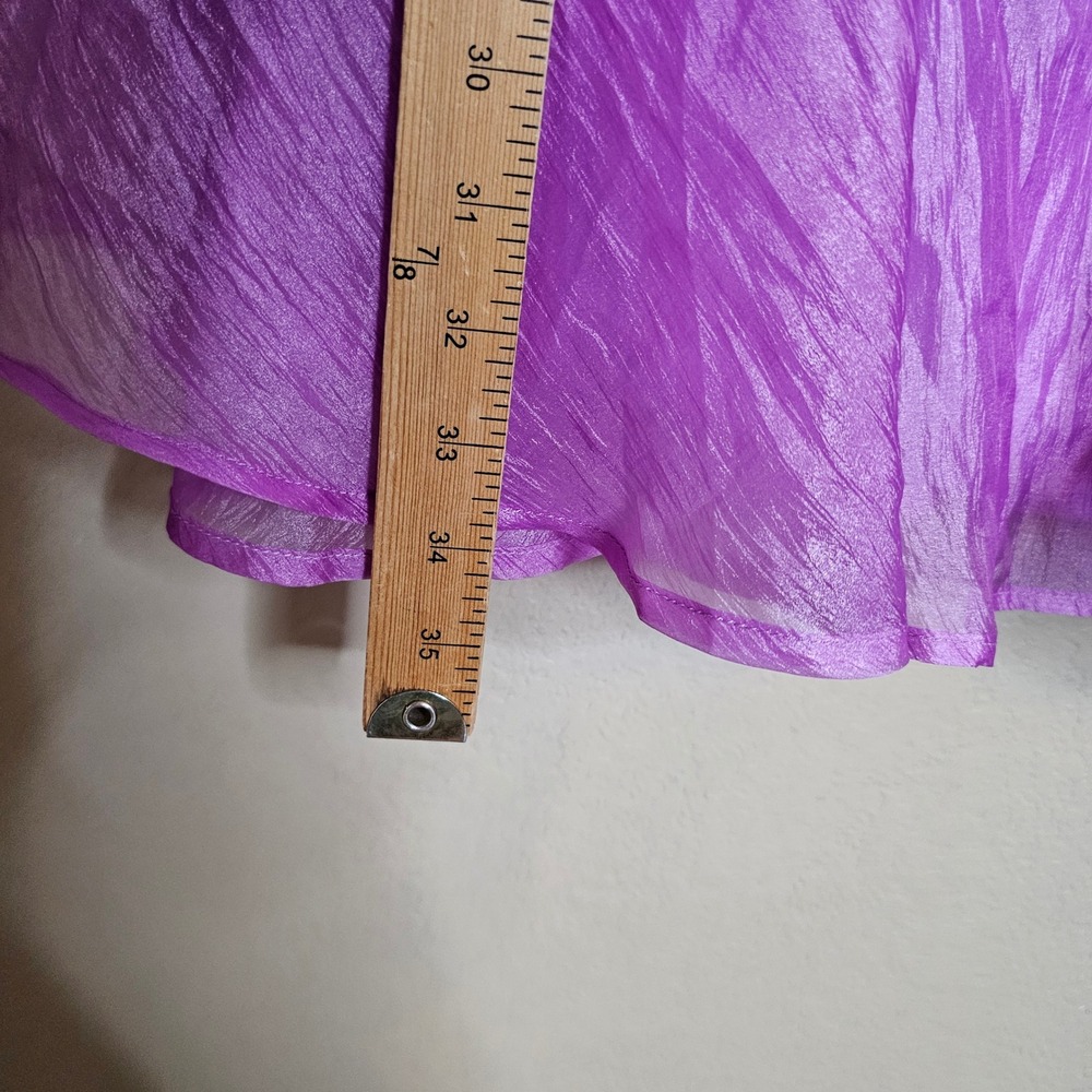 Buddy Love Betsy Babydoll Mini Dress Orchid Purple Puff Sleeve Smocked Large - Picture 8 of 9
